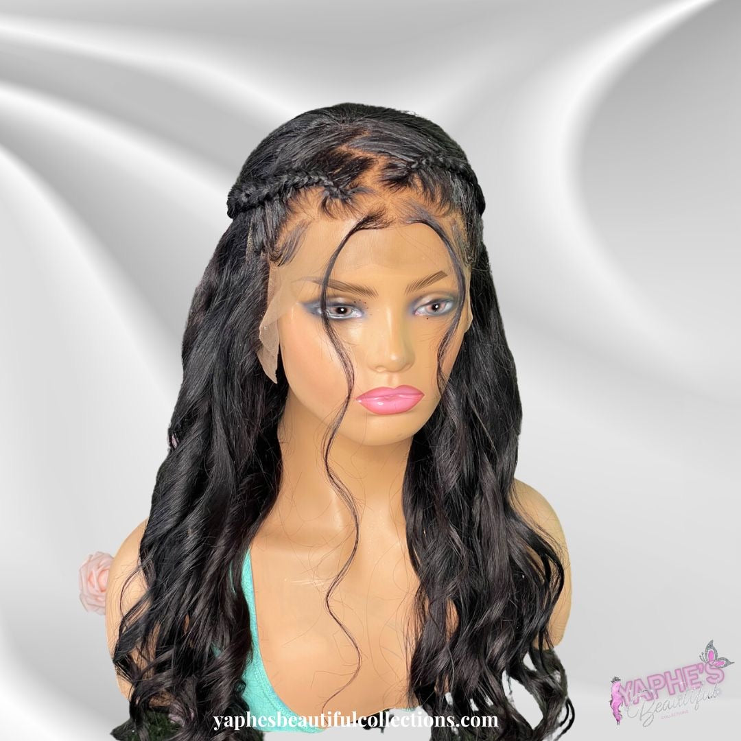 Brazilian Lace Frontal Wig (Hand Curls, Two Braids)