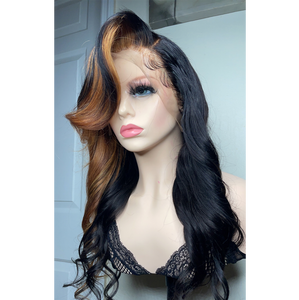 Custom Brazilian Lace Frontal Wig (Bodywave-Highlights)