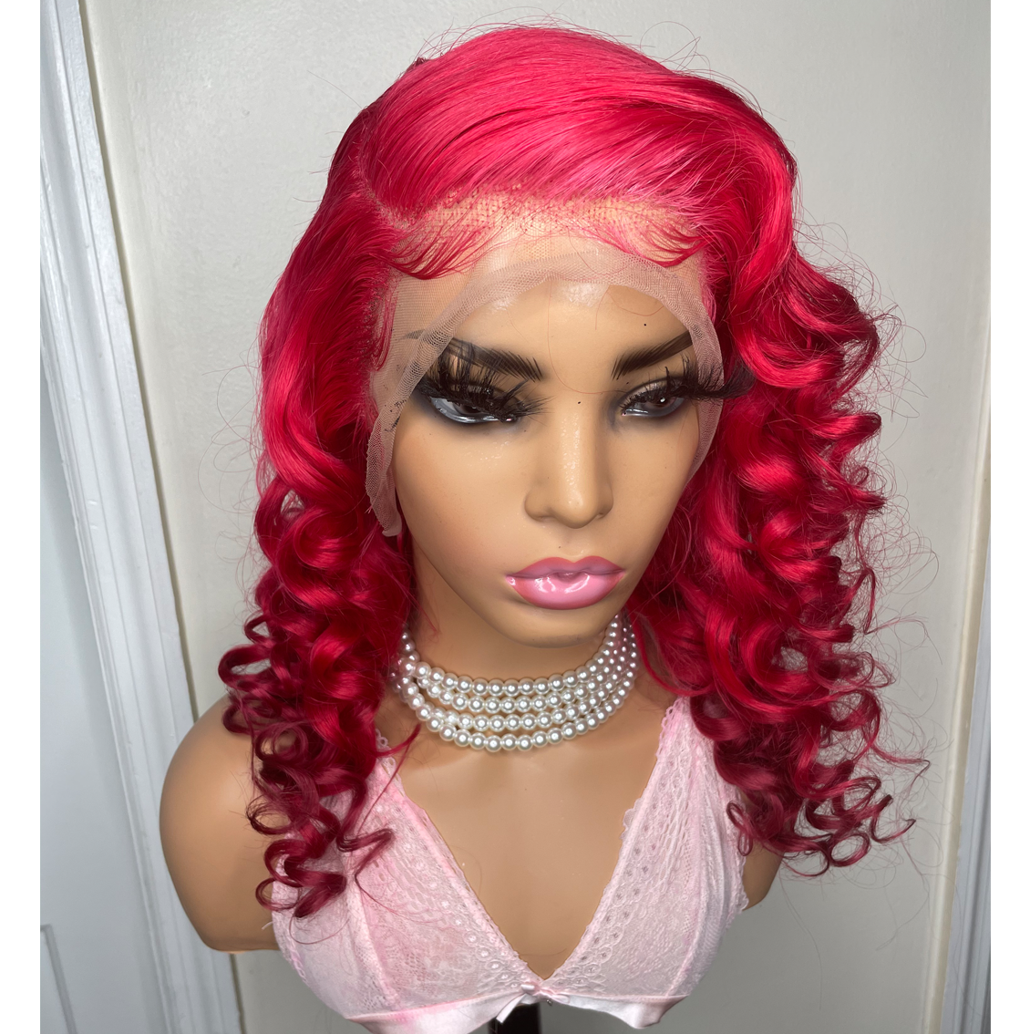 Custom Brazilian Lace Frontal Wig (Red)