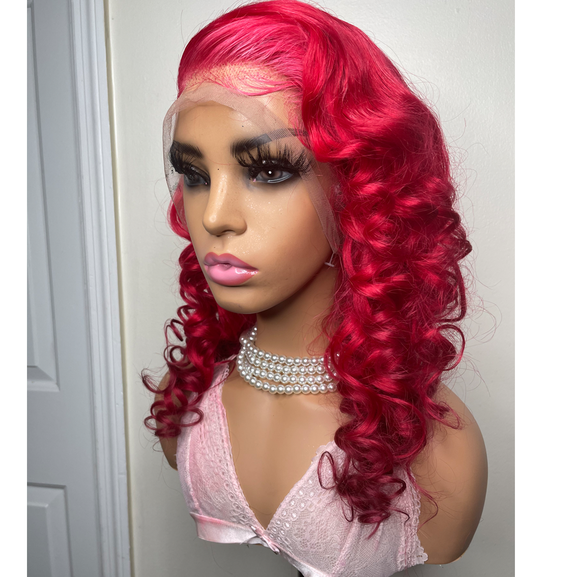 Custom Brazilian Lace Frontal Wig (Red)